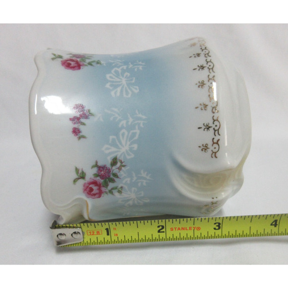 VTG Mustache Shaving Mug BRANDENBURG Porcelain Pink Rose Flowers w/Shaving Brush - Picture 8 of 9